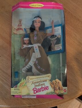 Mattel American Indian Barbie in Brown with Blue Accents